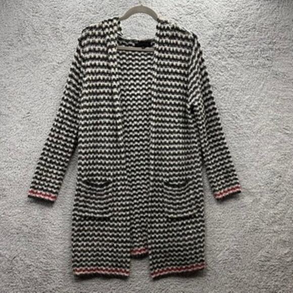 Joseph A. Medium Hooded Cardigan Open Front Duster Cozy Warm Comfortable Winter - Picture 1 of 10